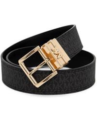 MICHAEL Michael Kors - Logo-Print Reversible Belt - Lyst