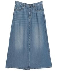 JNBY - Logo-Patched A-Line Skirt - Lyst