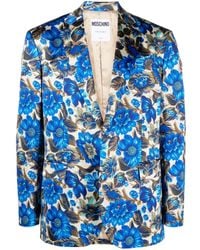 Moschino - Single-breasted All-over Floral Print Blazer - Lyst