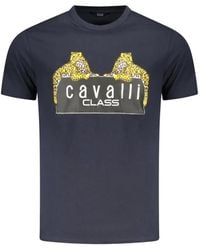 Roberto Cavalli - Leopard-Print Cotton T-Shirt - Lyst