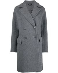 Emporio Armani - ダブルコート - Lyst