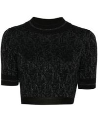 Palm Angels - Pwht010 R24 Kni001 Woman 's Black Knit Top - Lyst