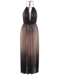 L'idée - Daphne Pleated Halterneck Midi Dress - Lyst