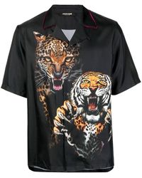 Roberto Cavalli - Tiger-print Silk Shirt - Lyst