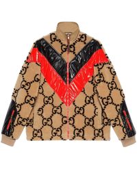 Gucci - Veste zippée en laine à motif GG - Lyst
