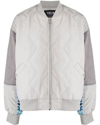 FIVE CM - Knitted-panels Quilted Bomber Jacket - Lyst
