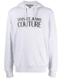 Versace - Logo-print Pullover Hoodie - Lyst