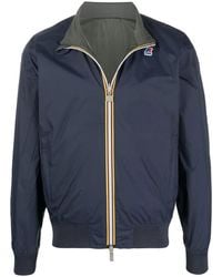 K-Way - Reversible Stripe-Detail Jacket - Lyst