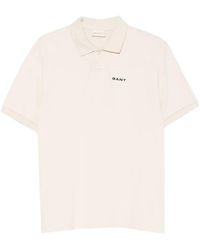 GANT - Logo-Print Piqué Polo Shirt - Lyst