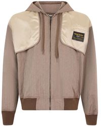 Moschino - Zip-Up Panelled Hooded Jacket - Lyst