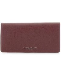 Gianni Chiarini - Large Grain Logo-Print Wallet - Lyst