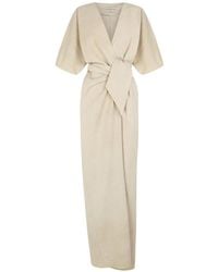 Cortana - Ryo Striped Wrap-Style Dress - Lyst