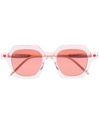Kuboraum P10 Sonnenbrille mit eckigem Gestell - Pink