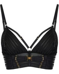 Elisabetta Franchi - Tulle Elastic Straps Bra - Lyst