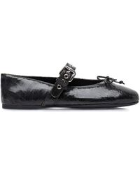 Miu Miu - Leather Ballerina Shoes - Lyst