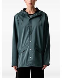 Rains - Hooded Press-Stud Coat - Lyst