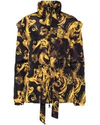 Versace Jeans Couture - Barocco-Print Down Jacket - Lyst