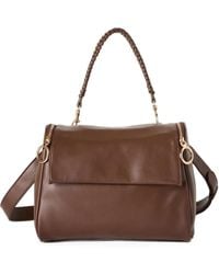 Benetton - Braided-Handle Flap-Top Crossbody Bag - Lyst