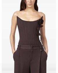 GIUSEPPE DI MORABITO - Floral-Detail Corset Top - Lyst
