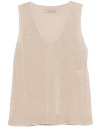 D.exterior - V-Neck Sleeveless Top - Lyst