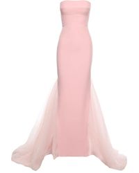 V:PM ATELIER - Schulterfreies Abendkleid Mit Tülleinsätzen - Lyst