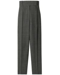 Lanvin - High-Waisted Checked Trousers - Lyst