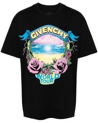 Givenchy - World Tour Printed Cotton T-shirt - Lyst