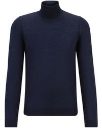 BOSS - Roll Neck Knitted Sweater - Lyst