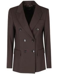 Seventy - Double-Breasted Peaked-Lapels Blazer - Lyst