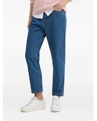 Barbour - High-Waisted Straight-Leg Jeans - Lyst