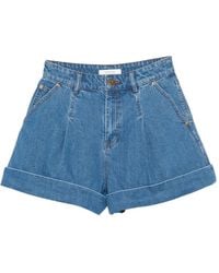 Zimmermann - Pleated Cuffed Shorts - Lyst