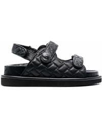 Kurt Geiger - Gesteppte Sandalen Mit Klettverschluss - Lyst