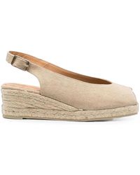 Castañer - Dosalia Wedged Slingback Peep-Toe Espadrilles - Lyst