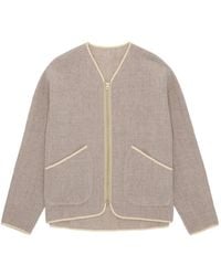 Fortela - Sherpa Contrast-Trim Zip-Up Jacket - Lyst