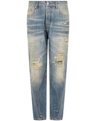 John Richmond - Distressed Faded Jeans - Lyst