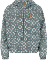 Prada - Kapuzenjacke mit geometrischem Print - Lyst