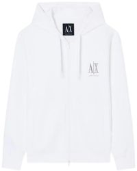ARMANI EXCHANGE - Logo-Print Zip-Up Hoodie - Lyst