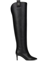 Philipp Plein - Nappa-Leather Low-Heel Overknee Boots Hexagon - Lyst