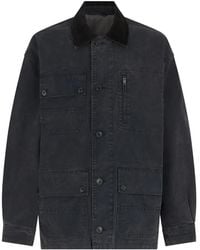 Isabel Marant - Veste Travis À Coudières Contrastantes Et Col En Velours Côtelé - Lyst