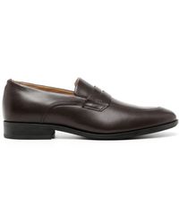 BOSS - Colby Leather Penny Loafers - Lyst