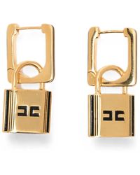 Elisabetta Franchi - Padlock-Detail Drop Earrings - Lyst