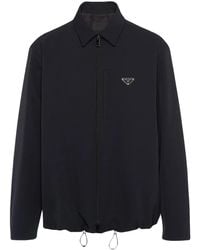 Prada - トライアングルロゴ ジップ シャツ - Lyst
