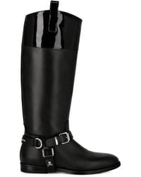Philipp Plein - Buckled Leather Knee-High Boots - Lyst