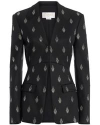 Genny - Embellished Notched-Lapel Jacket - Lyst