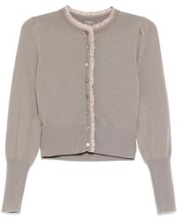 N.Peal Cashmere - ラッフルトリム カーディガン - Lyst