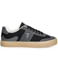 Trussardi - Panelled Lace-Up Sneakers - Lyst