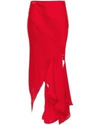 Acne Studios - Cut-out Silk Maxi Skirt - Lyst