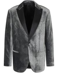 Giorgio Armani - Single-Breasted Devoré-Velvet Tuxedo Jacket - Lyst