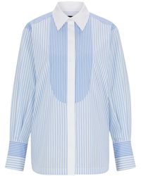 BOSS - Vertical-striped Cotton Shirt - Lyst