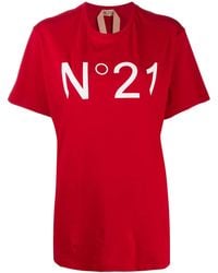 N°21 - Logo-Print T-Shirt - Lyst